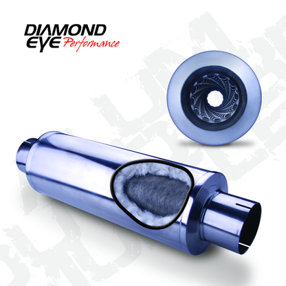 Diamond Eye Performance Straight Through High Flow Universal 4" Muffler