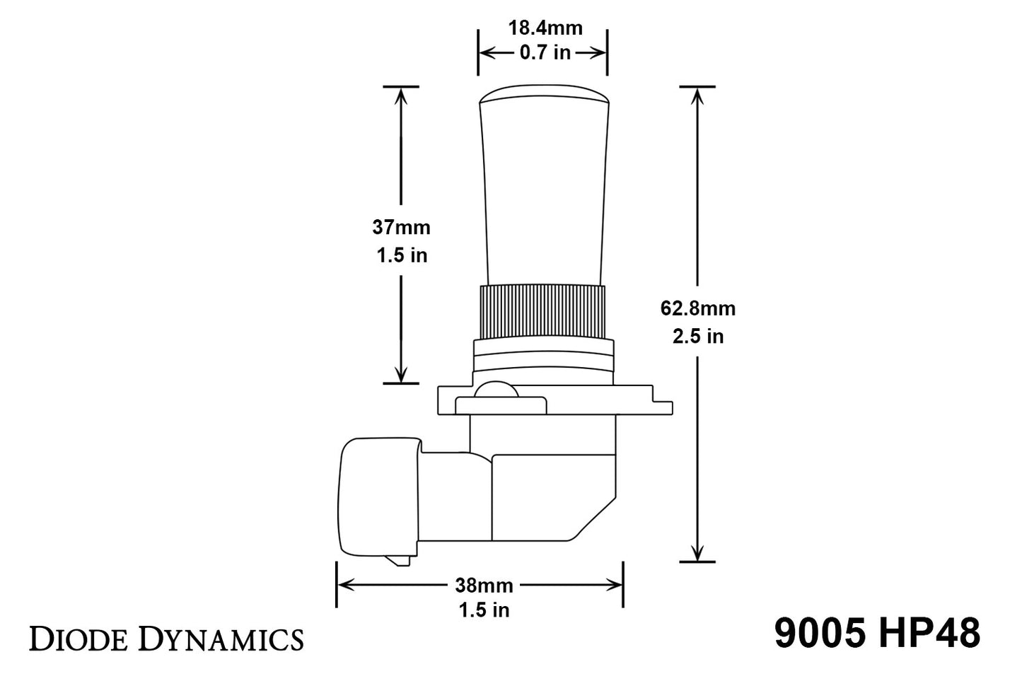 9005 HP48 LED Bulb Cool White pr Diode Dynamics DD0128P