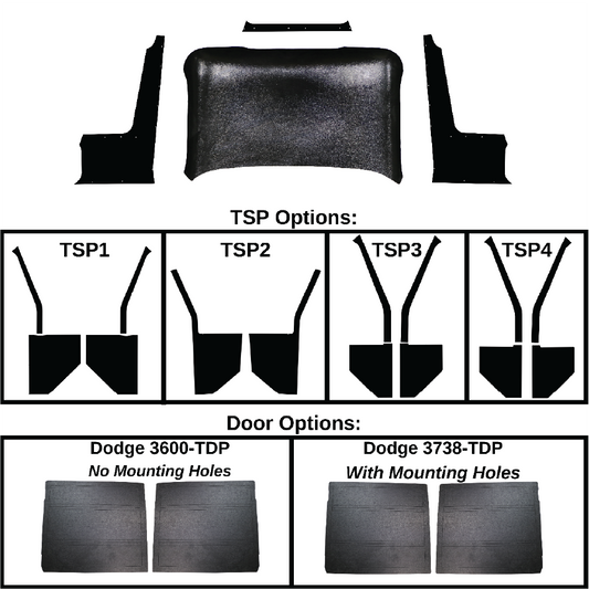 1936-1938 Dodge Model KC, Model KCL and Model KH Truck ABS Complete Interior Panel Kit by QuietRide