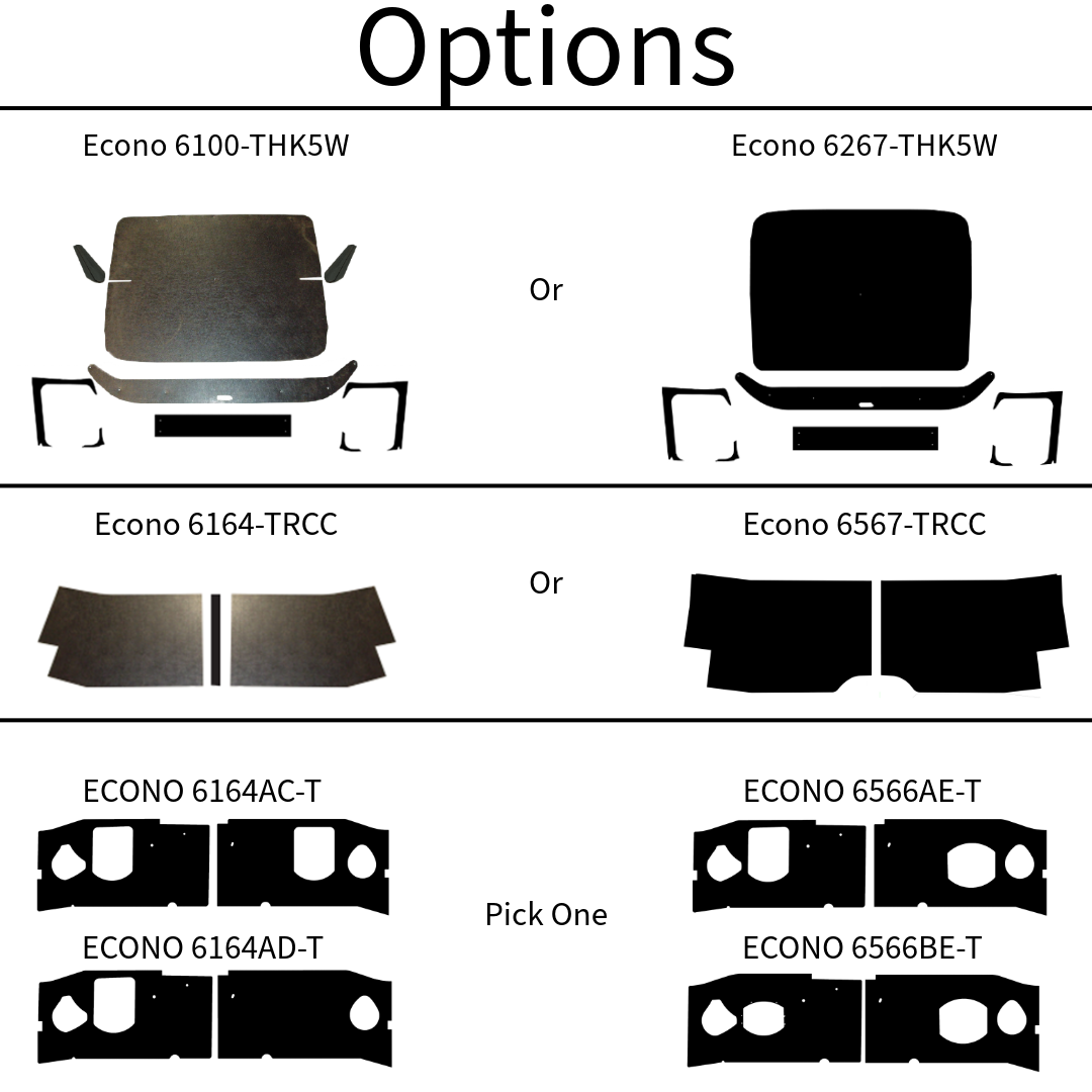 1961-1967 Ford Econoline 5-Window Truck ABS Complete Interior Panel Kit by QuietRide