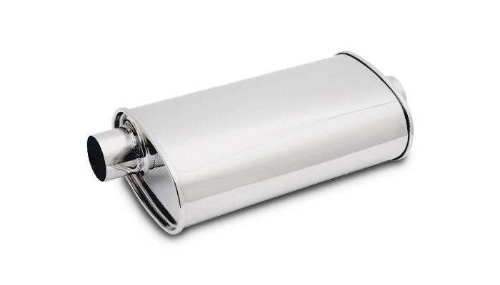 Vibrant Performance 1106 STREETPOWER Oval Muffler, 2.5" inlet/outlet (Offset-Center)