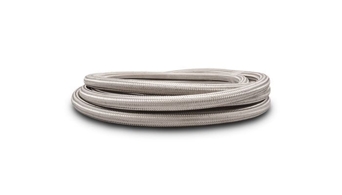 Vibrant Performance 11906 2ft Roll of Stainless Steel Braided Flex Hose; AN Size: -6; Hose ID 0.34"