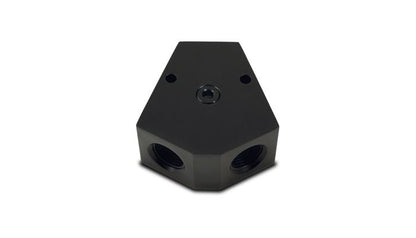Vibrant Performance 10820 Billet Y Block with 1/8" NPT Port; Size: 3/8" NPT x dual 3/8" NPT
