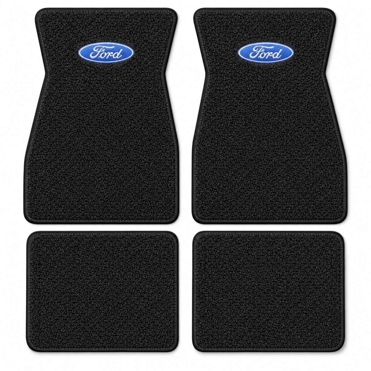 1964-1968 Ford Mustang Loop Floor Mats with Embroidered Logo Choices - 4-Piece - product details image 14