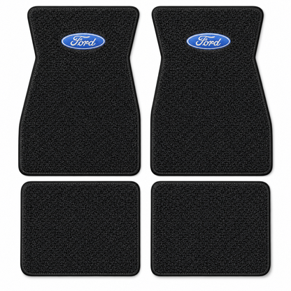 1964-1968 Ford Mustang Loop Floor Mats with Embroidered Logo Choices - 4-Piece - product details image 14
