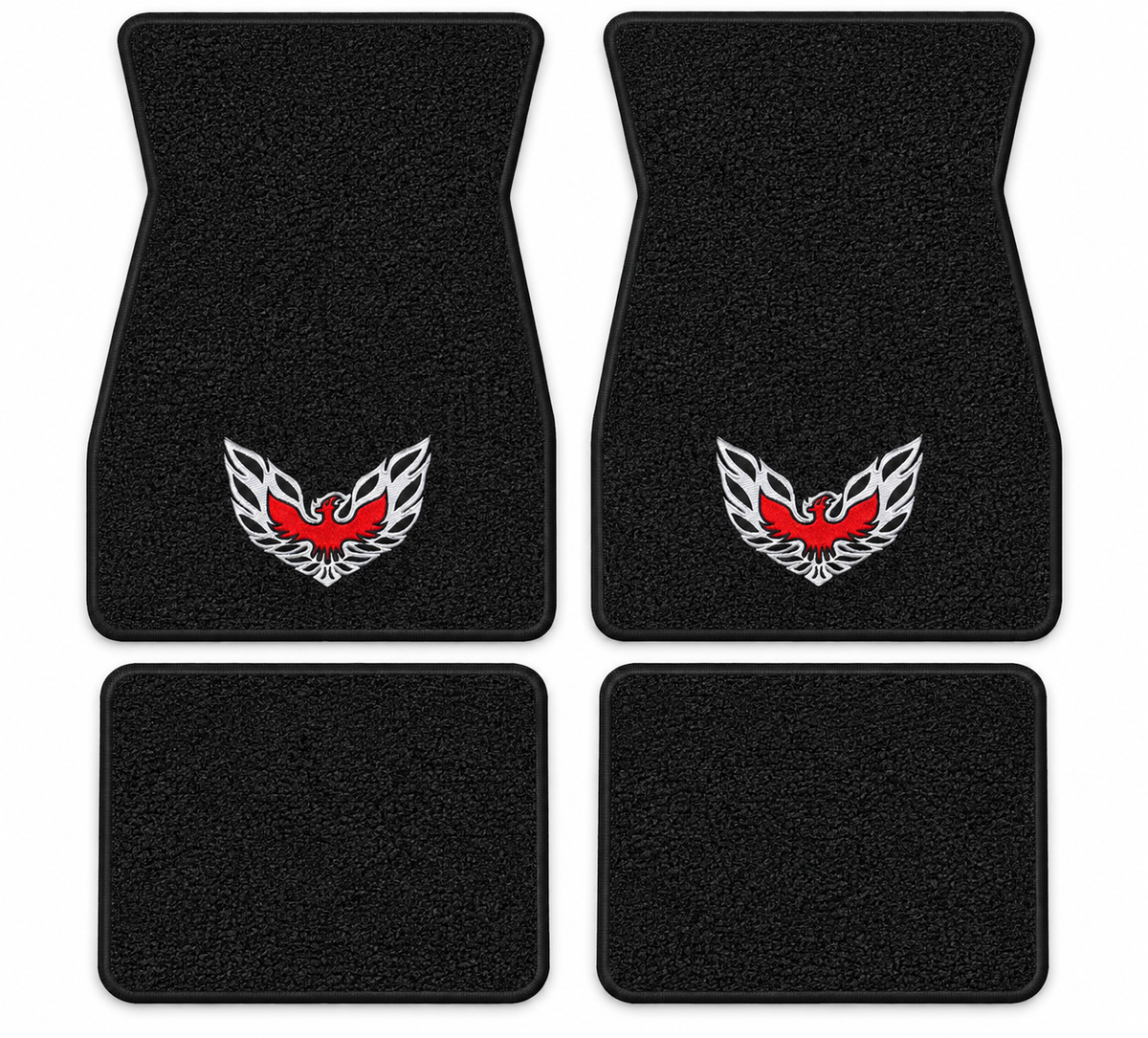 1970-1973 Pontiac Firebird Trans Am Loop Floor Mats with Embroidered Logo Choices - 4-Piece - product details image 9