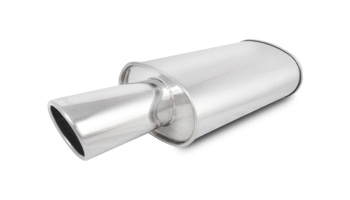 Vibrant Performance 1042 STREETPOWER Oval Muffler w/ 4" Round Angle Cut Tip (3" inlet)