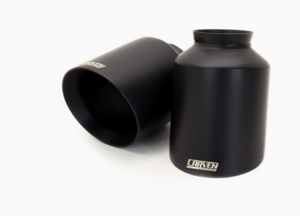 Carven Exhaust 5" Tip Replacement Set Ceramic Black for 2015-21 Charger CD1003