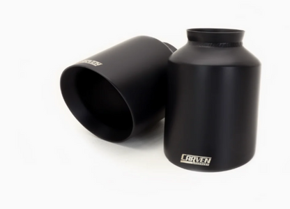 Carven Exhaust 5" Tip Replacement Set Ceramic Black for 2015-21 Charger CD1003