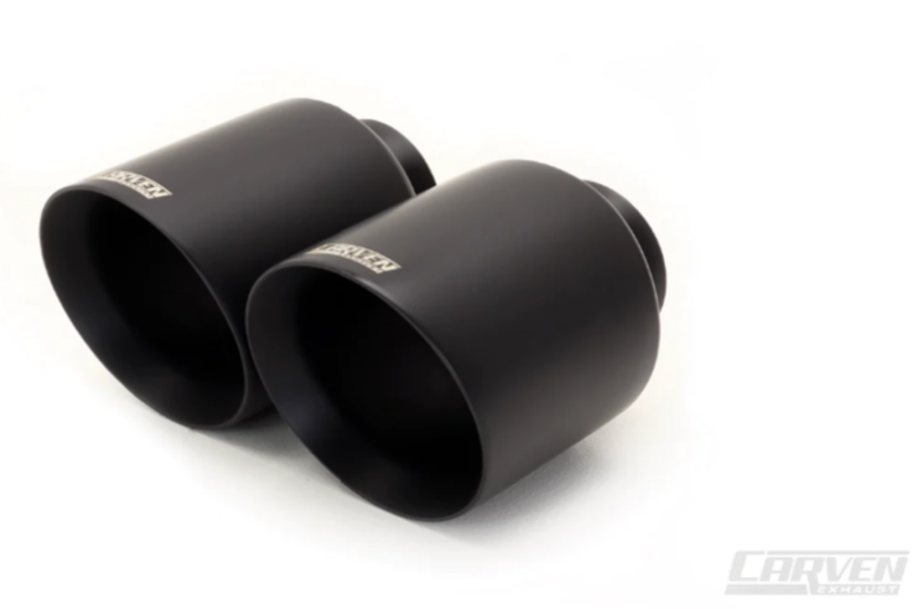 Carven Exhaust 5" Tip Replacement Set Ceramic Black for 2015-21 Charger CD1003