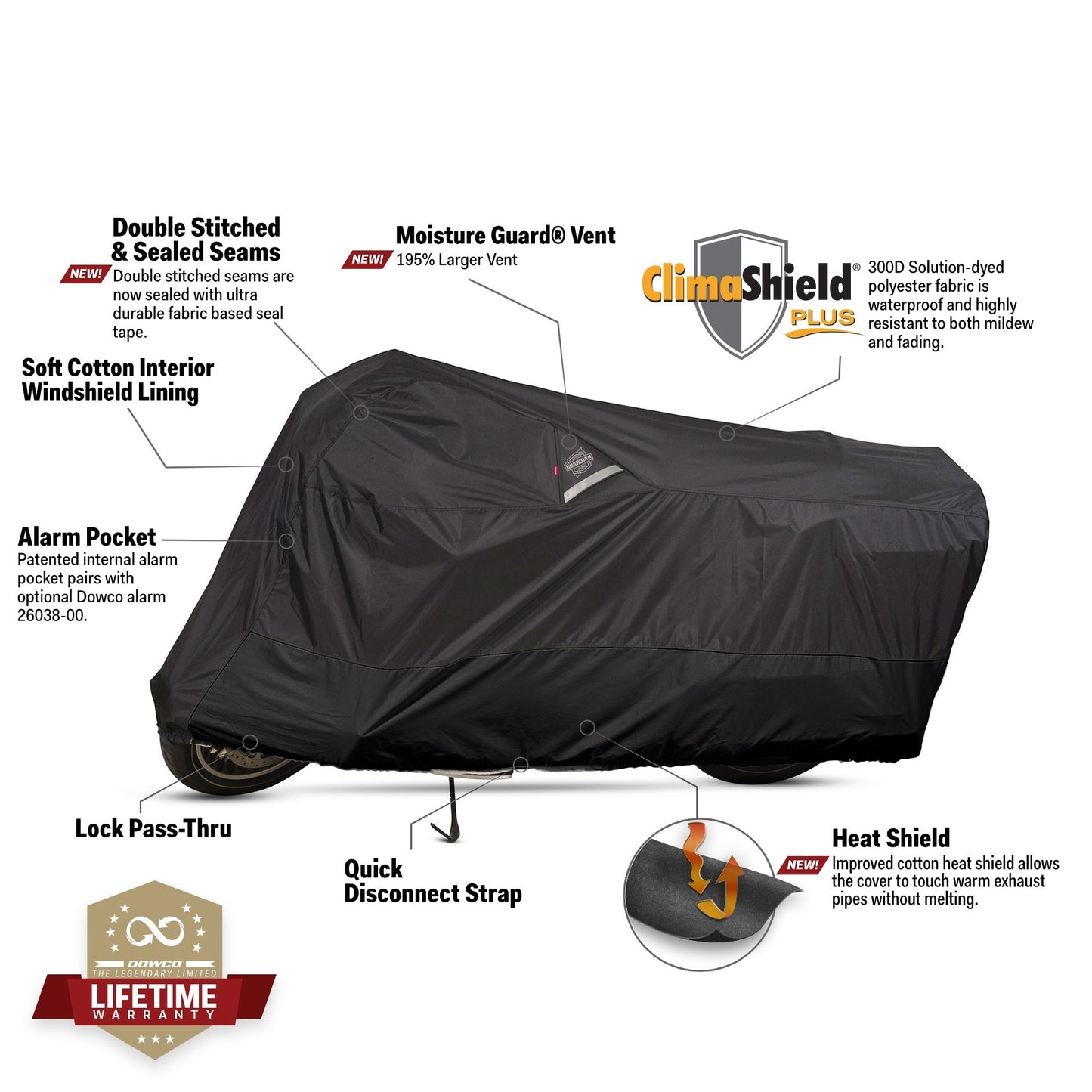 Dowco 50003-02 Guardian WeatherAll Plus Large Motorcycle Cover For Aprilia/BMW