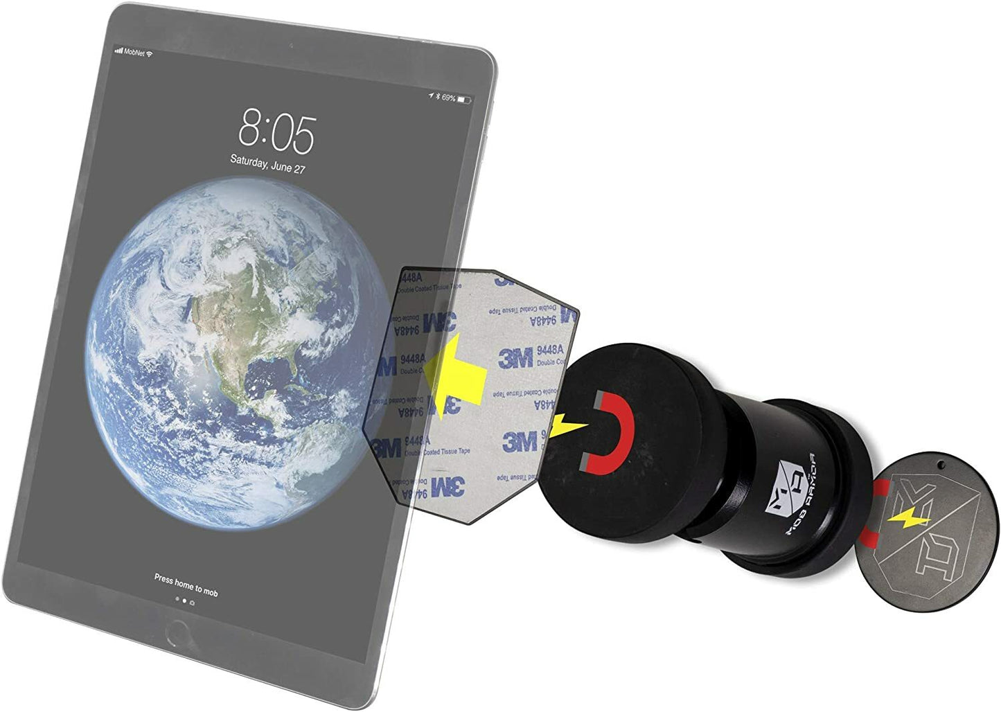 Mob Armor TABN-PRO TabNetic Pro, Neodymium Magnet Base for Tablets