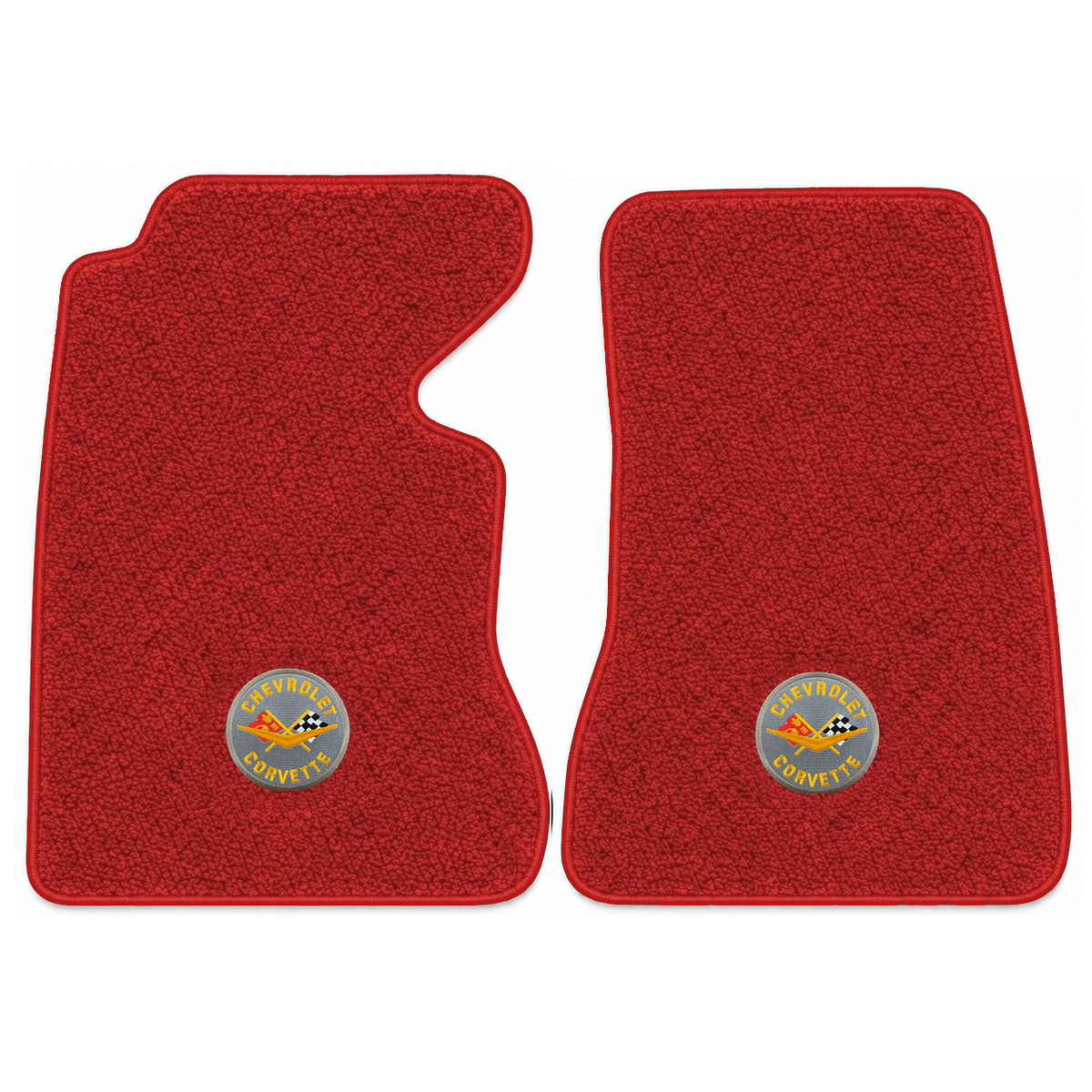 Illustration of 1959 Chevrolet Corvette floor mats with the #8 Corvette Circle logo in Loop 02 Re...