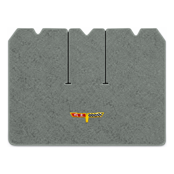 Illustration of 1977 Chevrolet Corvette cargo mat with the #12 Corvette Flags logo in Cutpile 180...