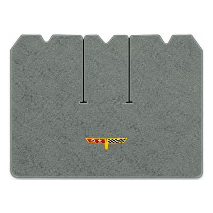 Illustration of 1978 Chevrolet Corvette cargo mat with the #12 Corvette Flags logo in Cutpile 180...