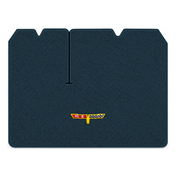 Illustration of 1982 Chevrolet Corvette cargo mat with the #12 Corvette Flags logo in Cutpile 403...