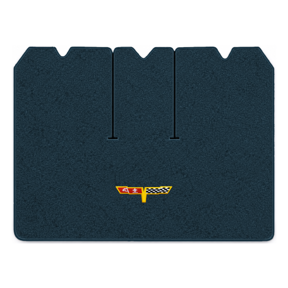 Illustration of 1977 Chevrolet Corvette cargo mat with the #12 Corvette Flags logo in Cutpile 403...