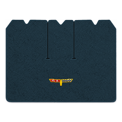 Illustration of 1977 Chevrolet Corvette cargo mat with the #12 Corvette Flags logo in Cutpile 403...