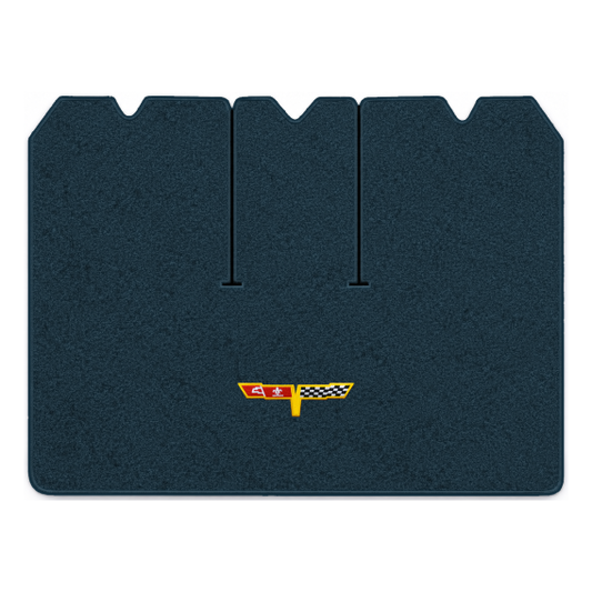 Illustration of 1977 Chevrolet Corvette cargo mat with the #12 Corvette Flags logo in Cutpile 403...