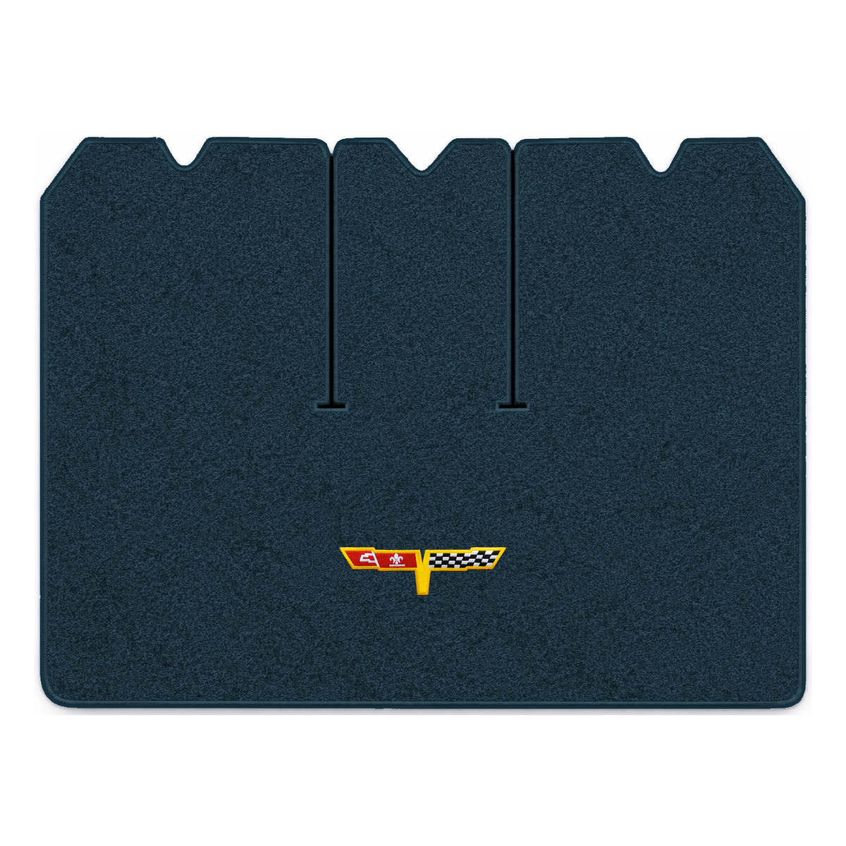 Illustration of 1978 Chevrolet Corvette cargo mat with the #12 Corvette Flags logo in Cutpile 403...