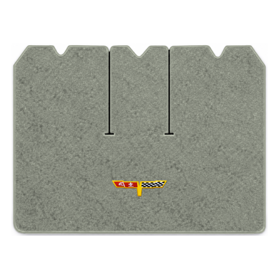 Illustration of 1977 Chevrolet Corvette cargo mat with the #12 Corvette Flags logo in Cutpile 466...