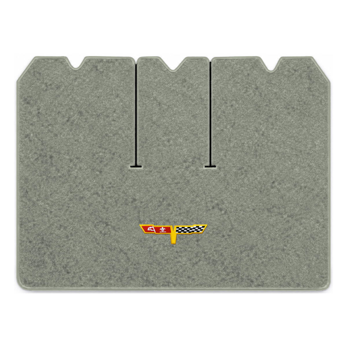 Illustration of 1978 Chevrolet Corvette cargo mat with the #12 Corvette Flags logo in Cutpile 466...