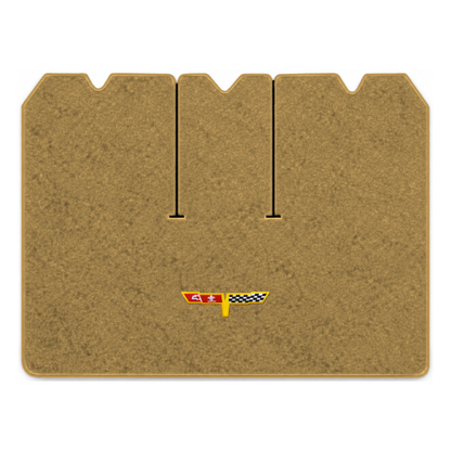 Illustration of 1977 Chevrolet Corvette cargo mat with the #12 Corvette Flags logo in Cutpile 703...