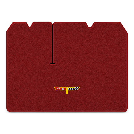 Illustration of 1982 Chevrolet Corvette cargo mat with the #12 Corvette Flags logo in Cutpile 703...