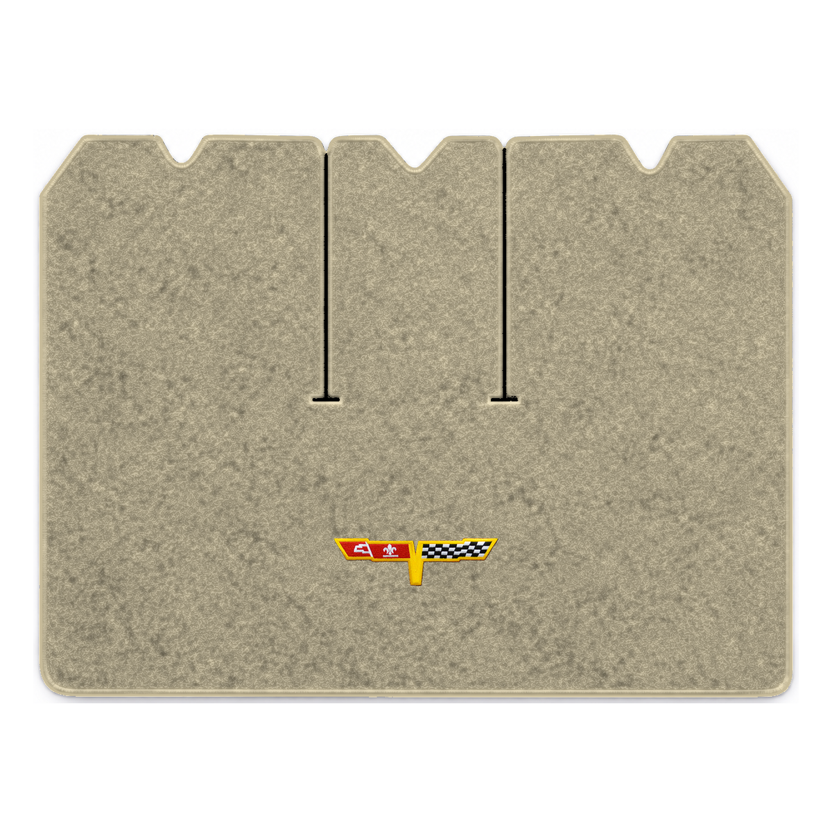 Illustration of 1978 Chevrolet Corvette cargo mat with the #12 Corvette Flags logo in Cutpile 707...