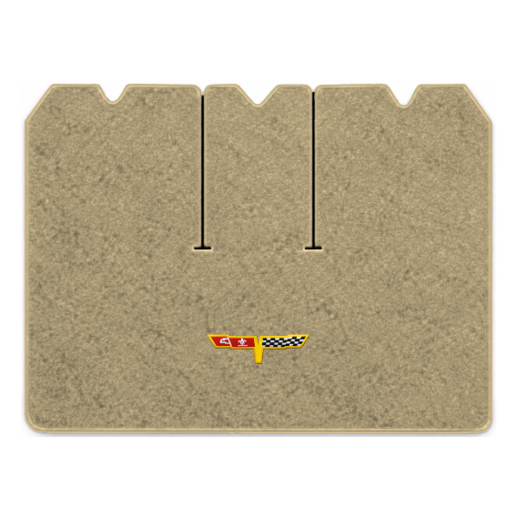 Illustration of 1977 Chevrolet Corvette cargo mat with the #12 Corvette Flags logo in Cutpile 708...
