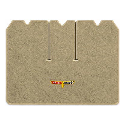Illustration of 1977 Chevrolet Corvette cargo mat with the #12 Corvette Flags logo in Cutpile 708...