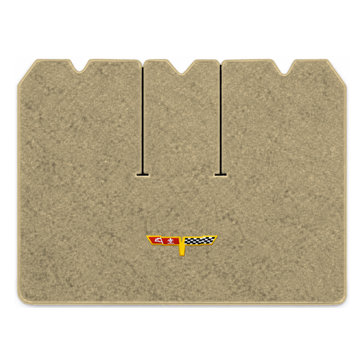 Illustration of 1978 Chevrolet Corvette cargo mat with the #12 Corvette Flags logo in Cutpile 708...
