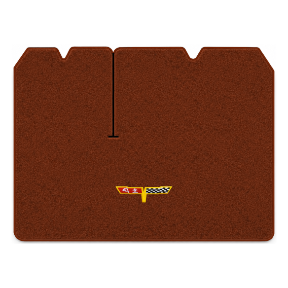 Illustration of 1982 Chevrolet Corvette cargo mat with the #12 Corvette Flags logo in Cutpile 728...