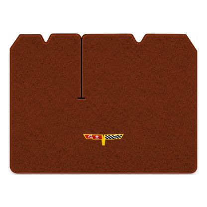 Illustration of 1982 Chevrolet Corvette cargo mat with the #12 Corvette Flags logo in Cutpile 728...