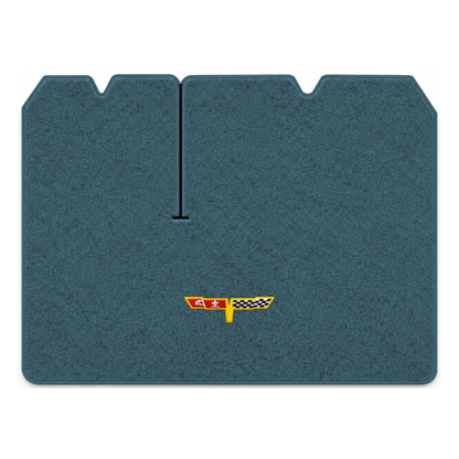 Illustration of 1982 Chevrolet Corvette cargo mat with the #12 Corvette Flags logo in Cutpile 776...