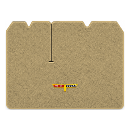 Illustration of 1982 Chevrolet Corvette cargo mat with the #12 Corvette Flags logo in Cutpile 776...