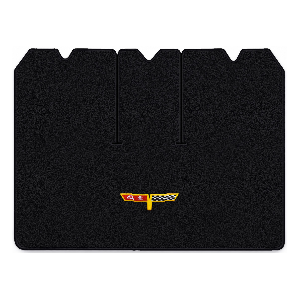 Illustration of 1978 Chevrolet Corvette cargo mat with the #12 Corvette Flags logo in Cutpile 801...