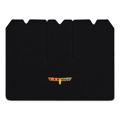 Illustration of 1978 Chevrolet Corvette cargo mat with the #12 Corvette Flags logo in Cutpile 801...