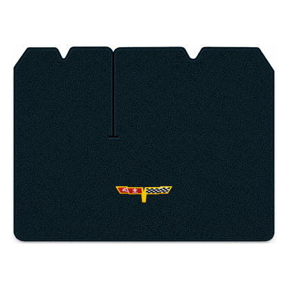 Illustration of 1982 Chevrolet Corvette cargo mat with the #12 Corvette Flags logo in Cutpile 802...