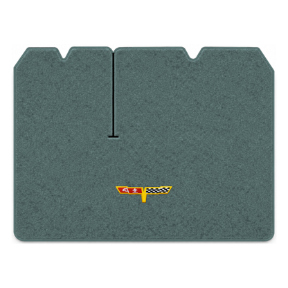 Illustration of 1982 Chevrolet Corvette cargo mat with the #12 Corvette Flags logo in Cutpile 804...