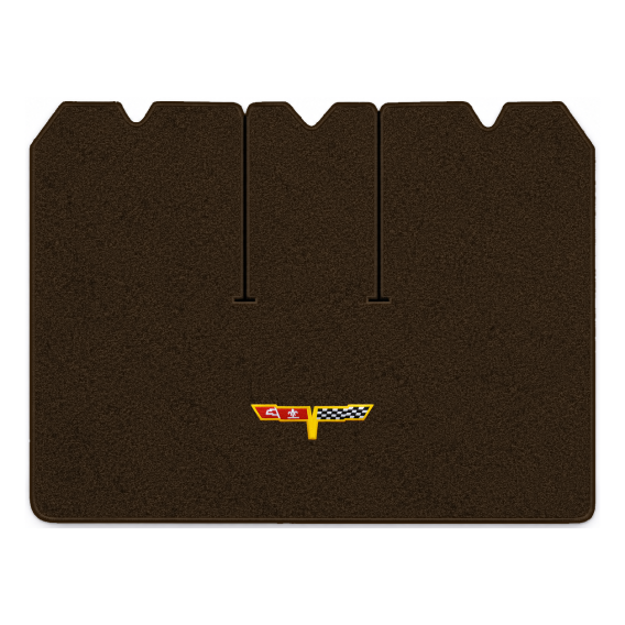 Illustration of 1977 Chevrolet Corvette cargo mat with the #12 Corvette Flags logo in Cutpile 810...