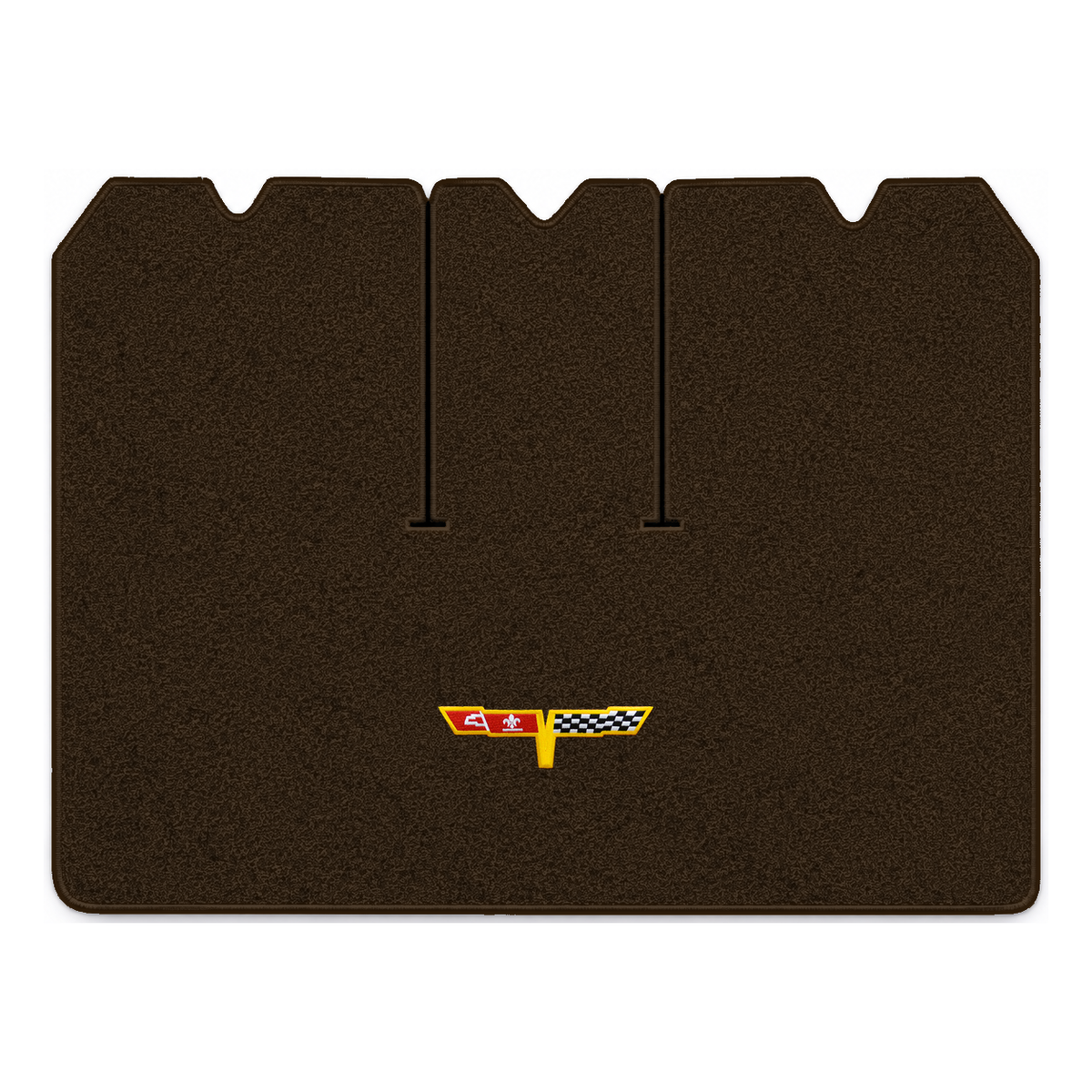 Illustration of 1978 Chevrolet Corvette cargo mat with the #12 Corvette Flags logo in Cutpile 810...