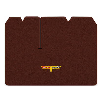 Illustration of 1982 Chevrolet Corvette cargo mat with the #12 Corvette Flags logo in Cutpile 875...