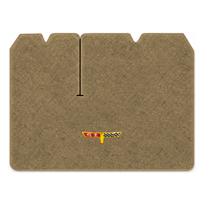 Illustration of 1982 Chevrolet Corvette cargo mat with the #12 Corvette Flags logo in Essex 1004A...