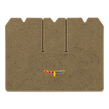 Illustration of 1977 Chevrolet Corvette cargo mat with the #12 Corvette Flags logo in Essex 1004A...