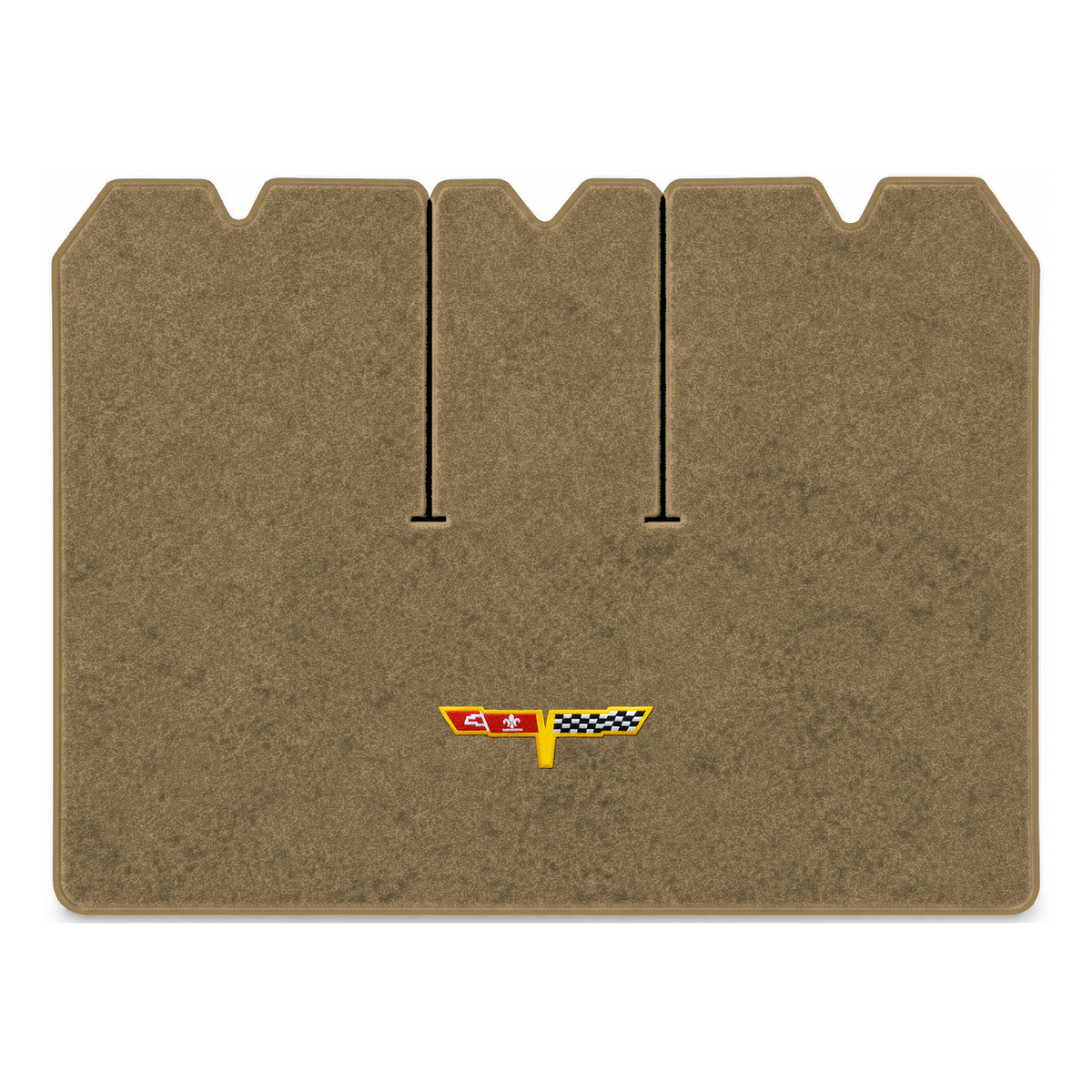 Illustration of 1978 Chevrolet Corvette cargo mat with the #12 Corvette Flags logo in Essex 1004A...