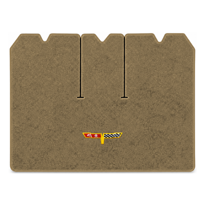 Illustration of 1978 Chevrolet Corvette cargo mat with the #12 Corvette Flags logo in Essex 1004A...