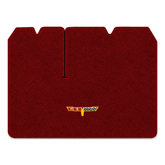 Illustration of 1982 Chevrolet Corvette cargo mat with the #12 Corvette Flags logo in Essex 1016A...