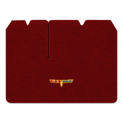 Illustration of 1982 Chevrolet Corvette cargo mat with the #12 Corvette Flags logo in Essex 1016A...