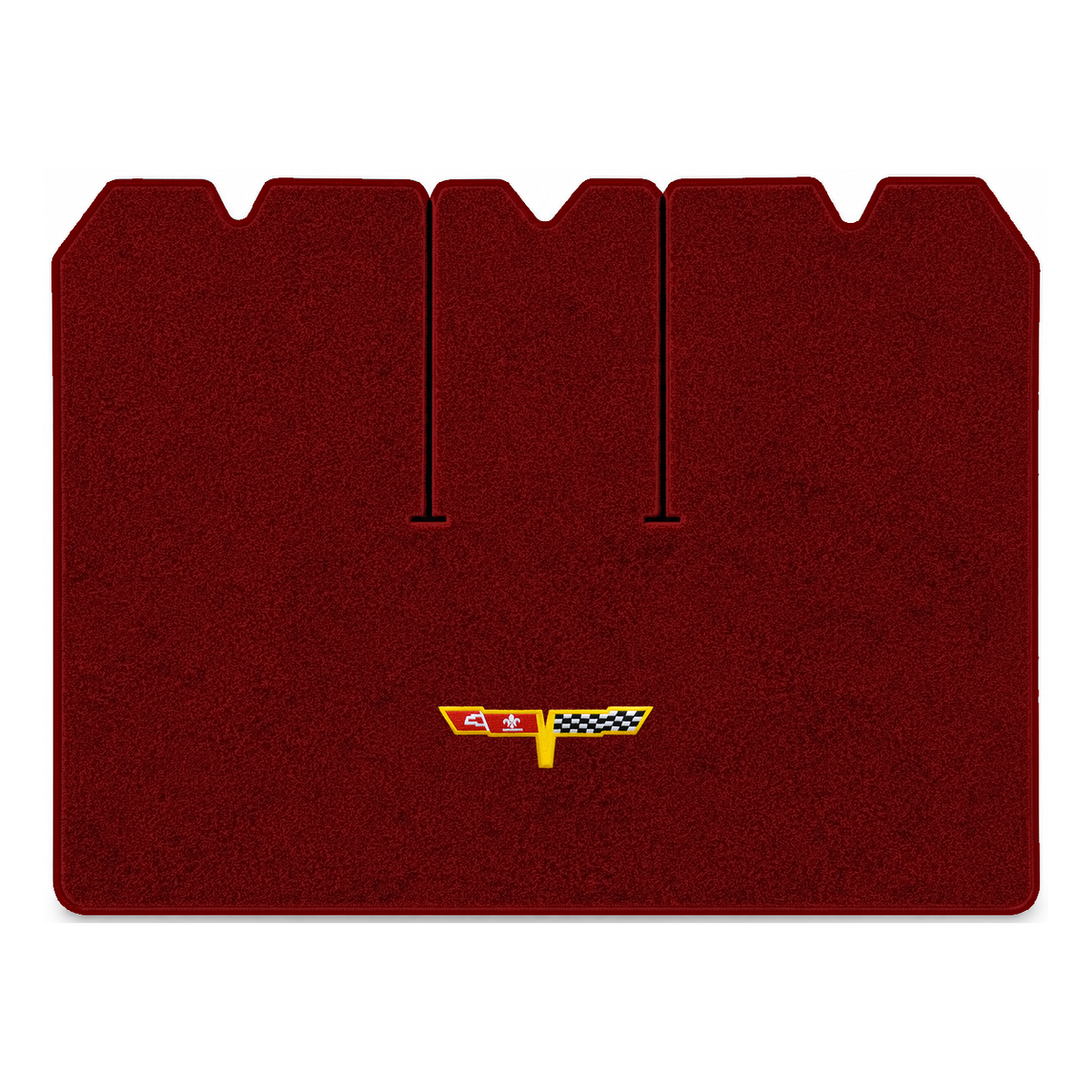 Illustration of 1978 Chevrolet Corvette cargo mat with the #12 Corvette Flags logo in Essex 1016A...